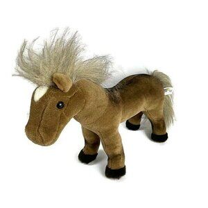 Omega Toy Plush Stuffed Brown Horse 10" tall Soft Doll Kids Gifts